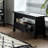 Nordic Oak Black Storage Shoe-Changing Bench