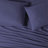 Lacoste Cotton Percale Sheet Set, Cooling & Breathable Bedding, Deep Pocket Fitted Sheet, Vintage Indigo, King-35177718-35177722
