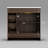 Adonia Modern 36" Walnut Single Bathroom Vanity With SMC Top, Fluted Bathroom Cabinet With Doors-194953038-194953037
