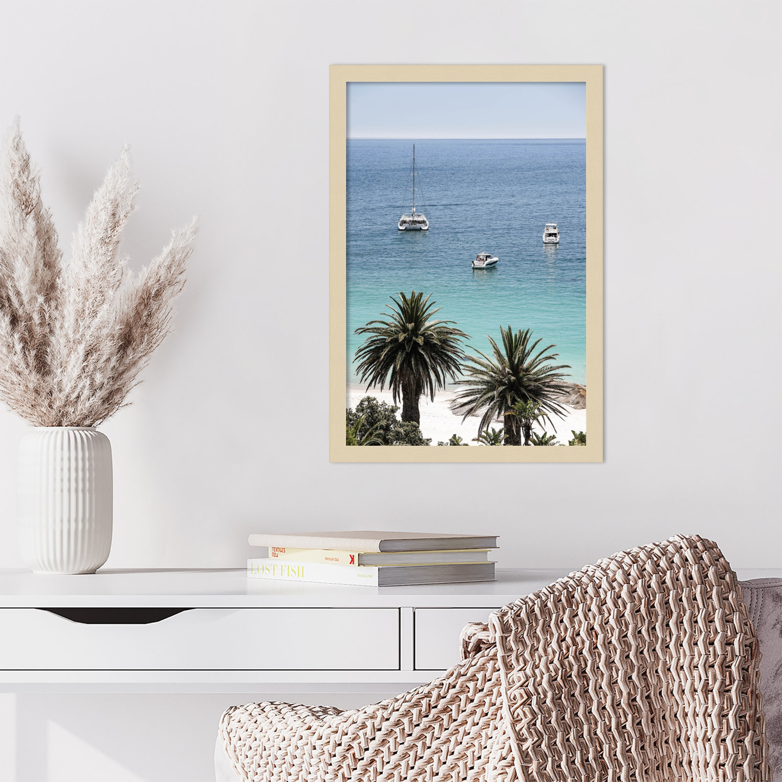 Rothschild "Camps Bay Beach" Print, Brown, 21" H x 15" W