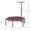 Mini trampoline d'intérieur 45 po avec lumière DEL et poignée réglable, rouge