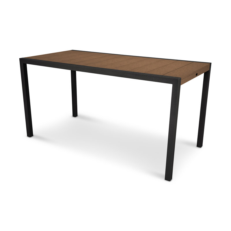 TREX Outdoors Surf City Counter Table, 36" x 73", Textured Black/Tree House