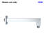 Bras de douche mural carré en laiton 9 po Topcraft, composants de douche universels pour pomme de douche à effet pluie-90579284