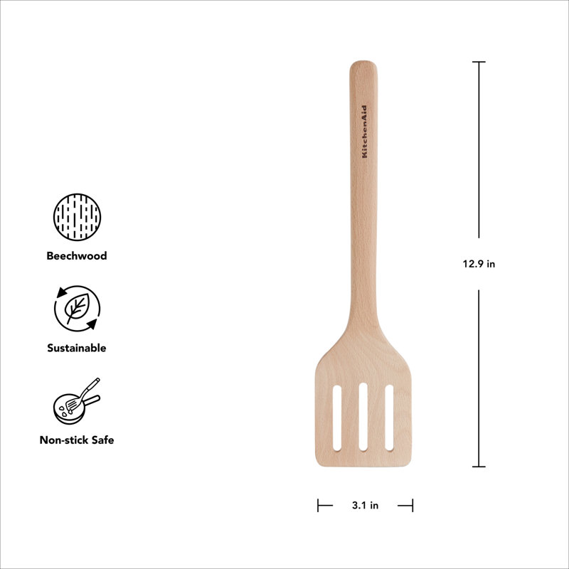 KitchenAid® Beechwood Slotted Turner
