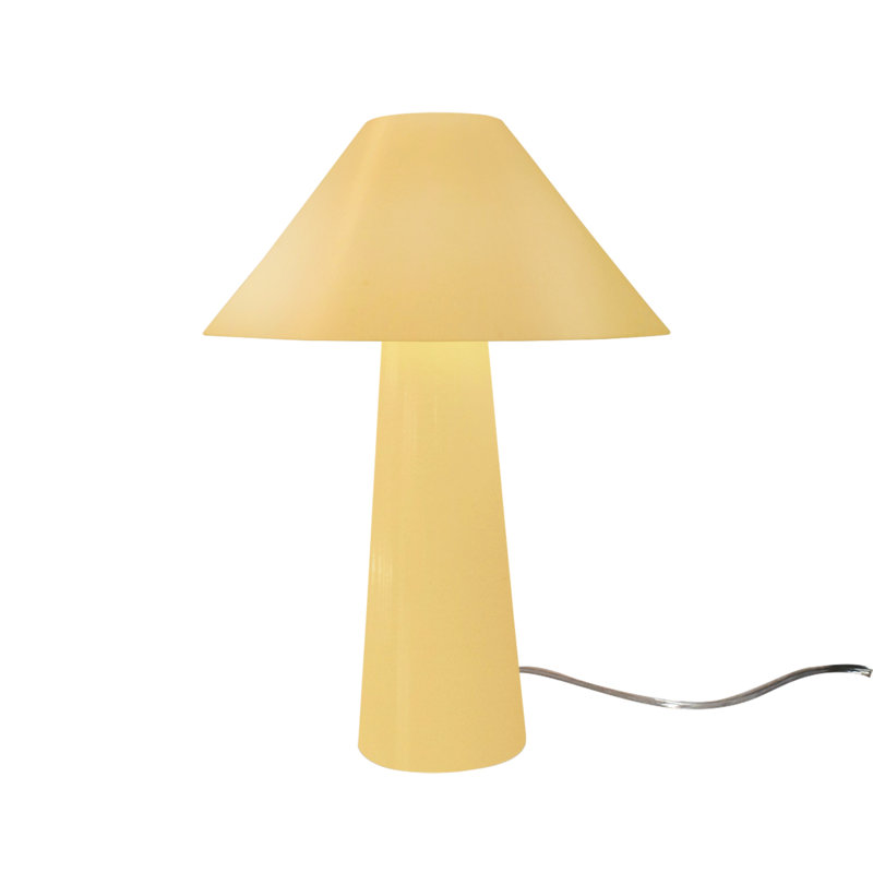 Lampe de table en céramique Caroldine, Jaune atténué