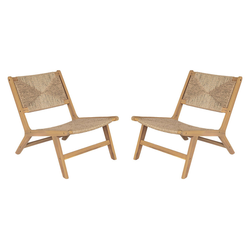 Chaise longue sans accoudoirs en bois d'acacia - Teck clair, Teck clair