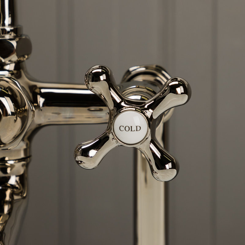 Deck Tub Spout with Diverter, Polished Nickel
