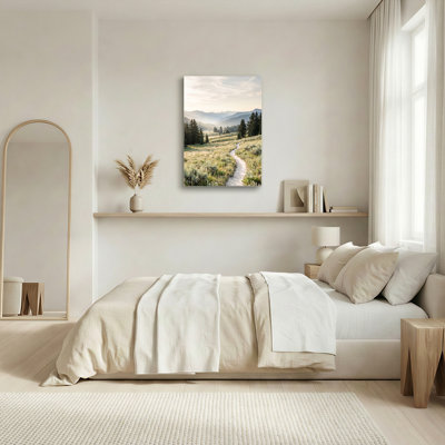 Art mural sur toile Gallery Wrap pour le salon, la chambre à coucher, le bureau ou le vestibule - décoration murale décorative avec sentier de montagne