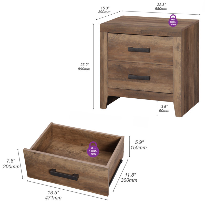 Table de bout moderne et rustique