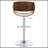 Ecru And Chrome Adjustable Bar Stool