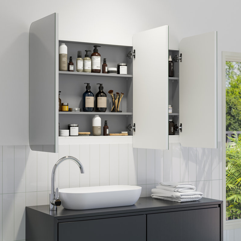 Three Door MDF Square Shape Medicine Cabinet