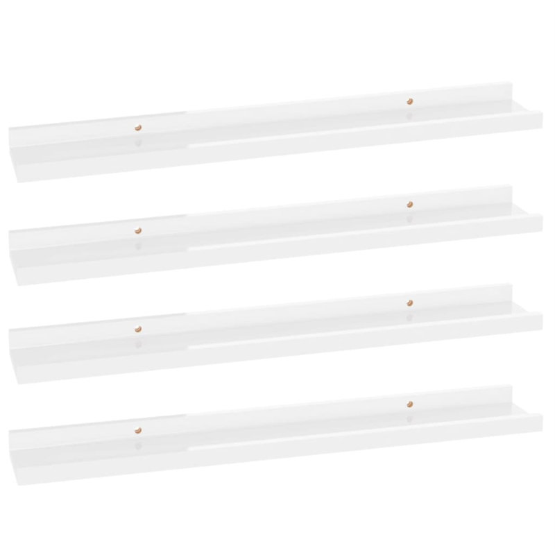 Floating Shelf, 1.2'' H x 23.6'' W x 3.5'' D, White