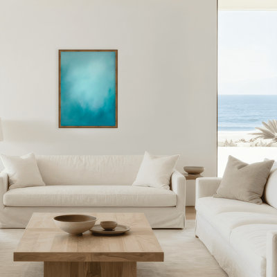 Coastal Retreat Underwater Clouds XI by Megan James - Floater Frame Print on Canvas