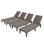 Chaise longue inclinable en résine 74 po (ensemble de 4)