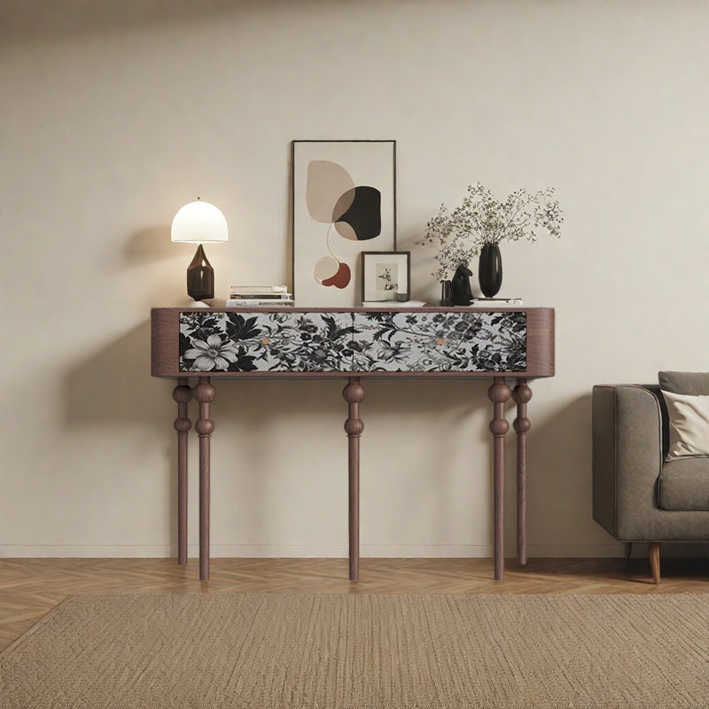 Modern Minimalist Console Table, Brown