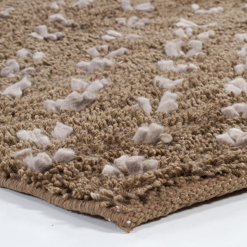 Strata Brown/White Area Rug, Rectangle 7'9" x 10'6", Brown/Light Gray