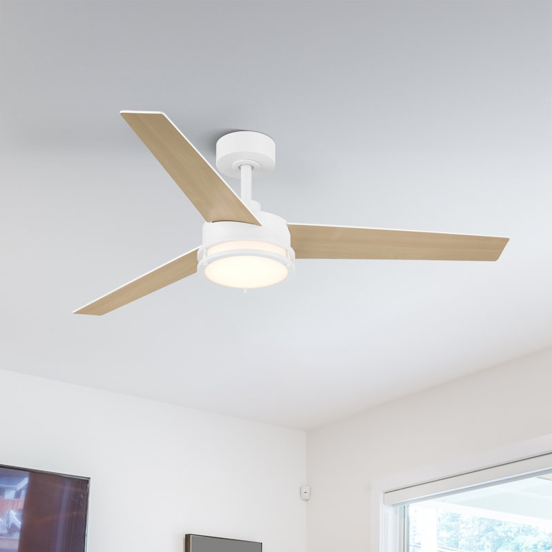 Pura 52'' Ceiling Fan with LED Lights, White
