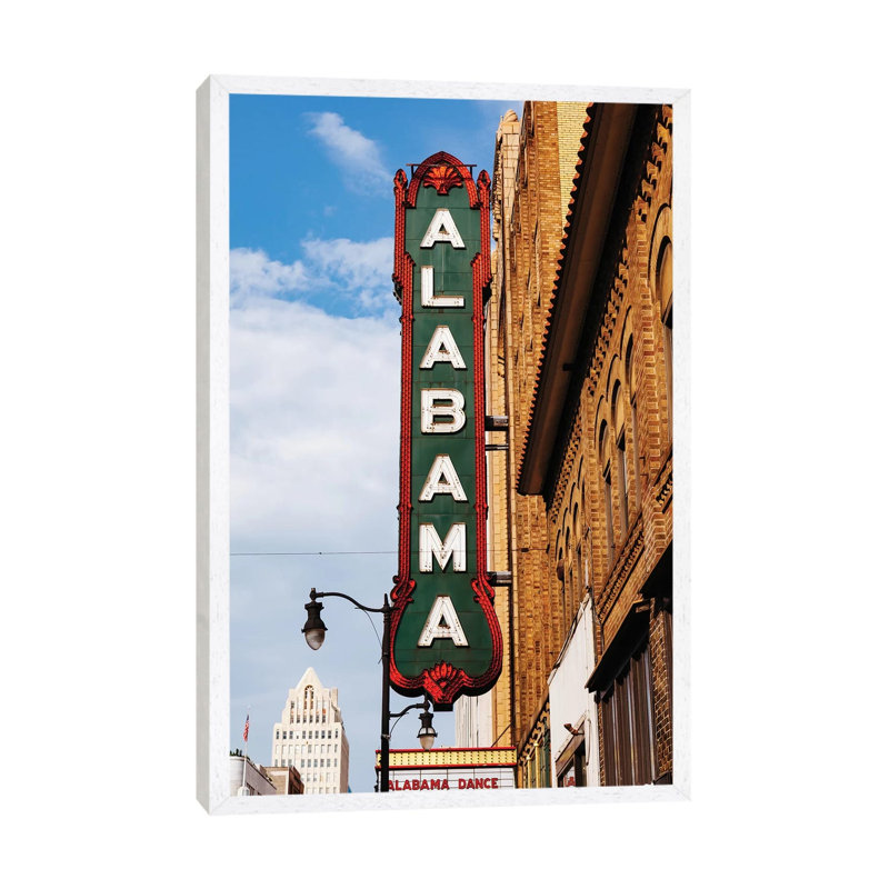 Alabama Marquee II by Bethany Young - Print on Canvas, 101.6cm H x 66.04cm W x 3.81cm D, White Framed