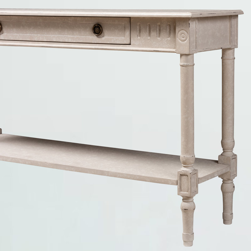 Dashayla Console Table, 1-Drawers, 1-Shelves, Whitewash 29.10'' H X 47.24'' W X 13.78'' D