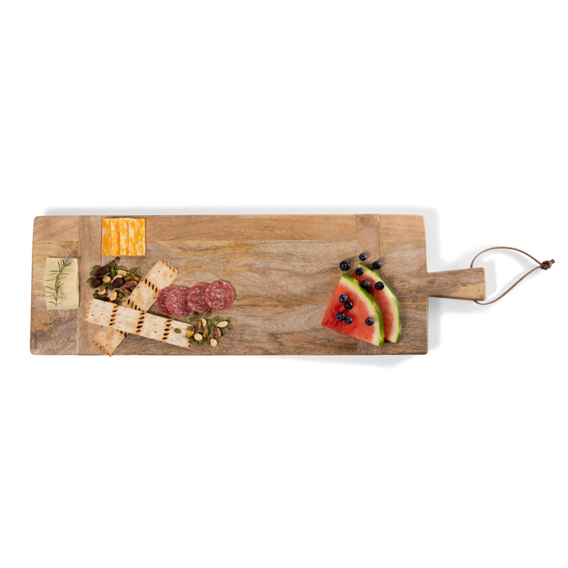 Ravi Rectangular Long Charcuterie Board - Wood Serving Platter - Cheese Board Deboris