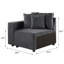 Chaise moderne gris avec siège et coussin de dossier réglables