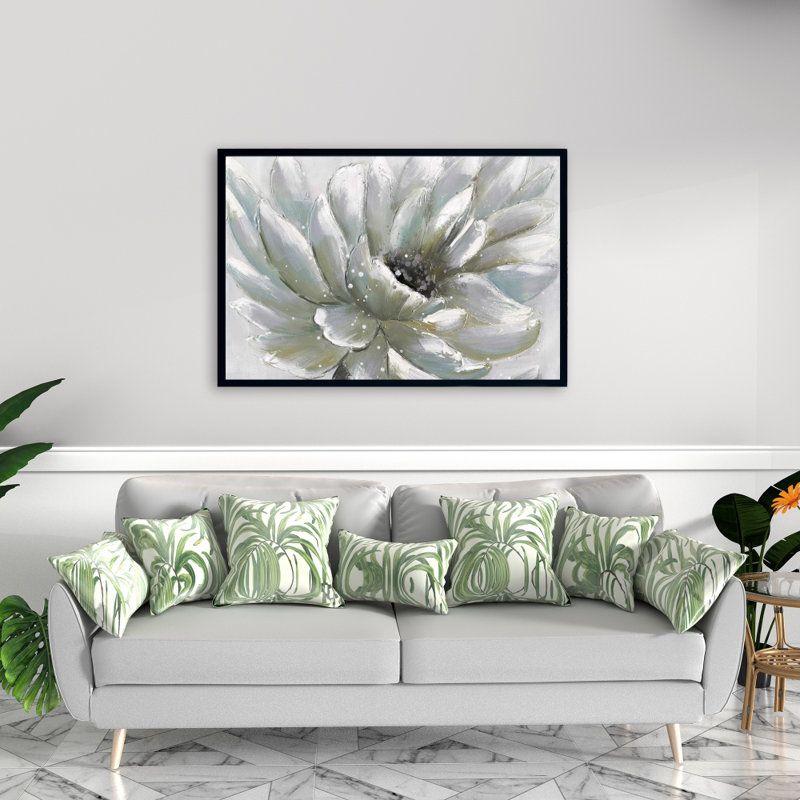 Impression sur toile de chrysanthème blanc
