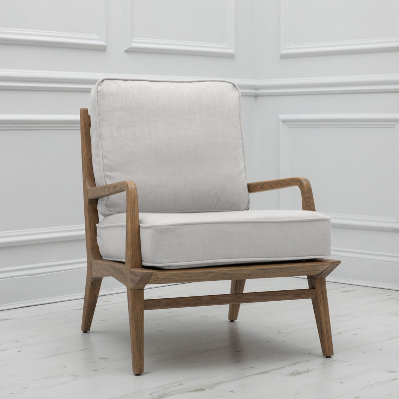 Idris Upholstered Club Chair, Light Grey