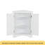 Armoire de rangement blanche triangulaire avec tablettes réglables, armoire de plancher autoportante pour la cuisine à domicile-717429158