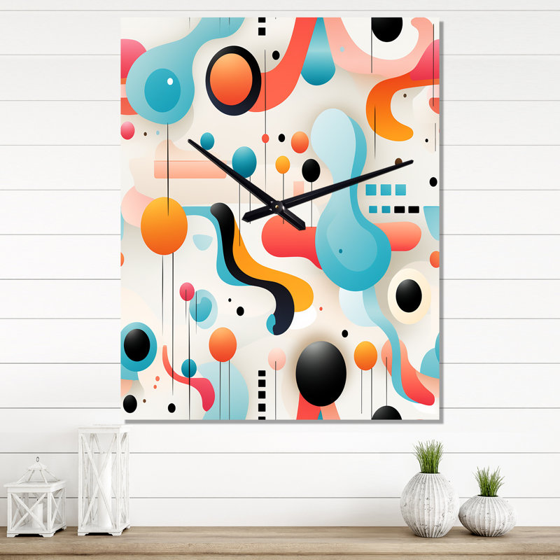 Horloge murale moderne surdimensionnée Jameesha, H 40 po x l 10 po x P 1 po