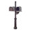 Classic Aluminum Post Mounted Mailbox with Magnetic Closure