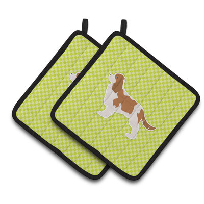 East Urban Home Gingham Polyester Potholder Set