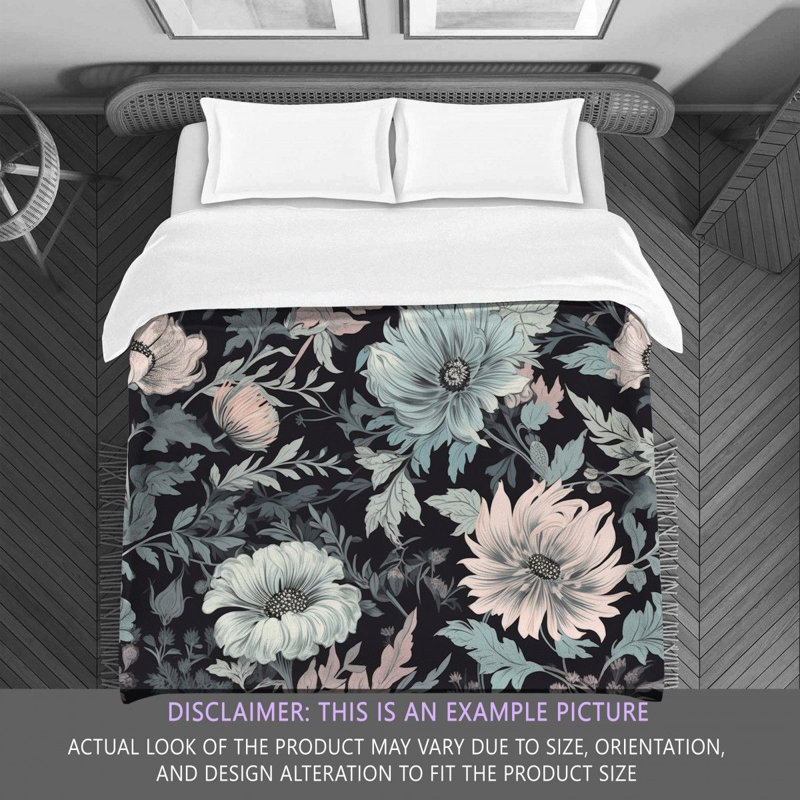  Artistic Flower Comforter, Twin Comforter