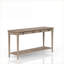 Table basse transitionnelle décontractée à finition sable avec 2 tiroirs de rangement Tablette pour le salon