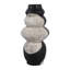 Vase sculptural en terre cuite à double forme pour salon et salle de bain - Vase décoratif en forme de calebasse pour table haute - Blanc et noir