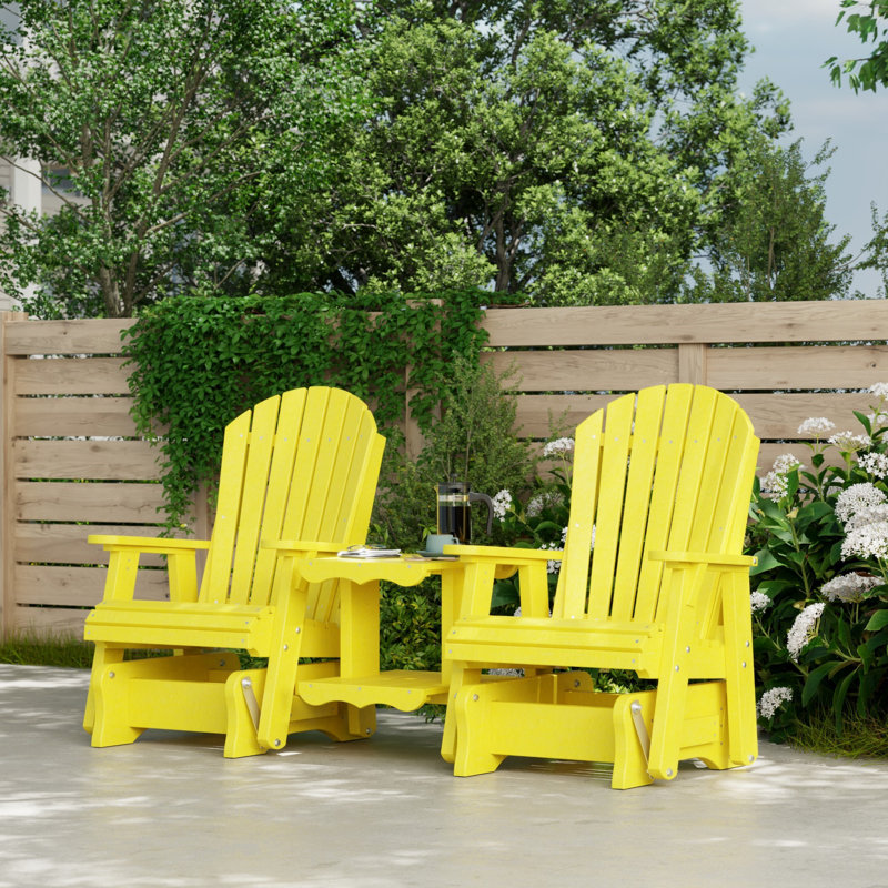 Ensemble de balançoire double Heritage Rock-A-Tee, Jaune citron