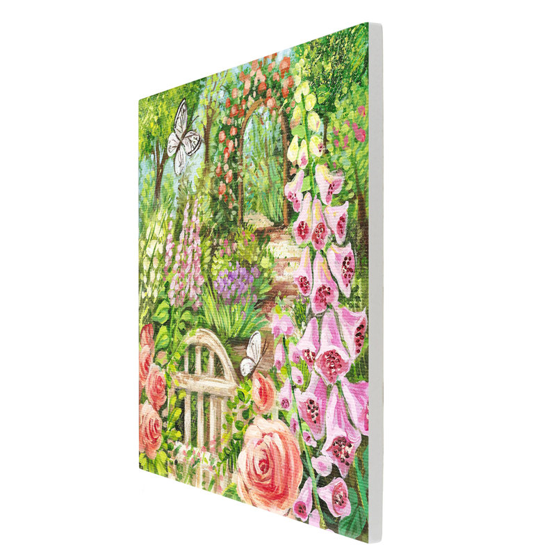 JUDITH YATES Farmhouse Plants & Flowers Wall Decor on Ceramic