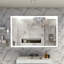 Miroir mural de salle de bain surdimensionné 60X40 pouces