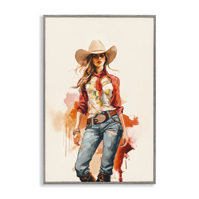 «Wild West Cowgirl Charm», estampe numérique par Andrea Haase