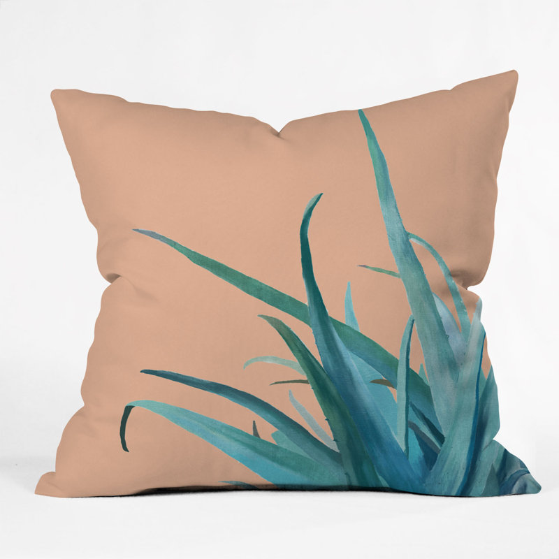Coussin décoratif intérieur / extérieur Viviana Gonzalez Aloe Vera, 16 po x 16 po