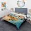 Ensemble de housse de couette bleu et rose Pop Fusion III - Pop Art-101241467