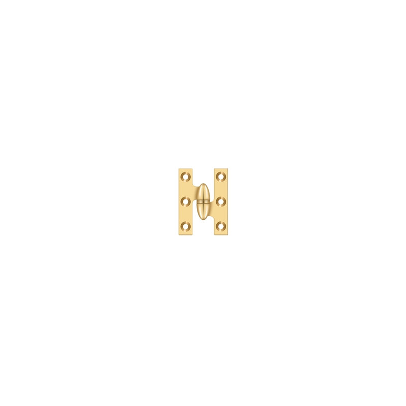 2'' x 1.5'' Metal Butt Hinge, PVD Polished Brass, Right Hand