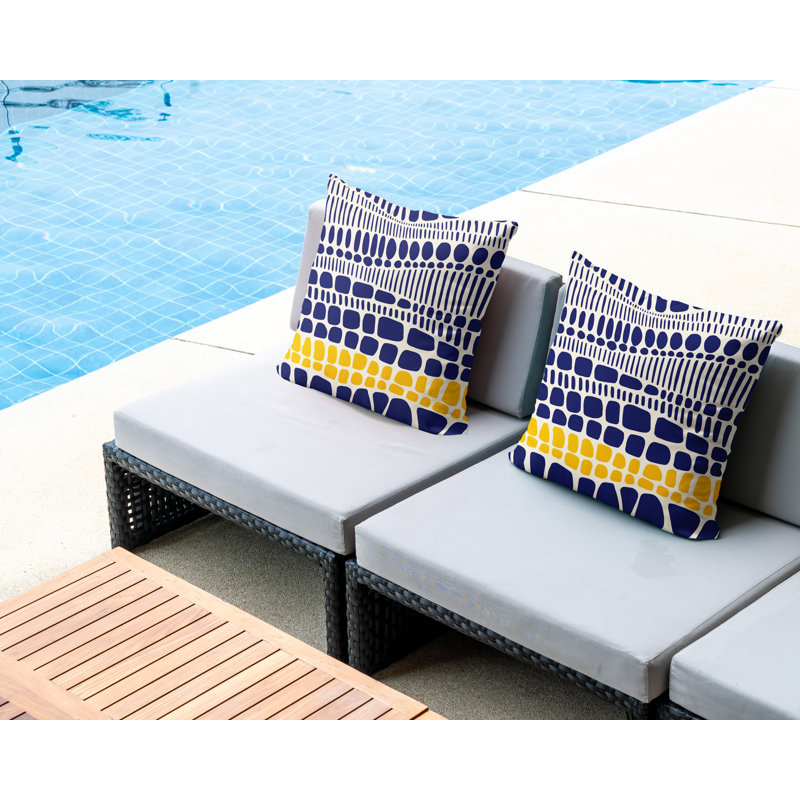 Housse et insert de coussin décoratif en polyester, L 19 po x H 19 po, Jaune