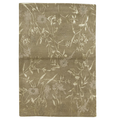 Handmade Silk and Wool Area Rug