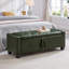 Banc de rangement avec repose-pieds capitonné l 48 po vert foncé