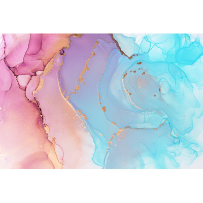 " Colored Alcohol Ink Abstract " Painting Print