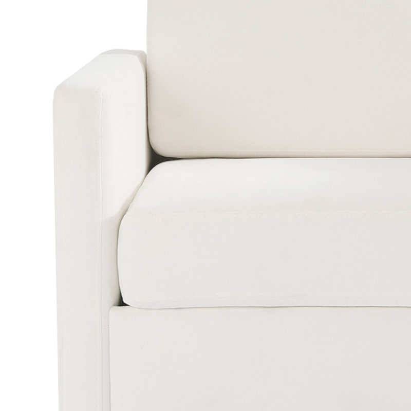 Upholstered Swivel Armchair, Beige