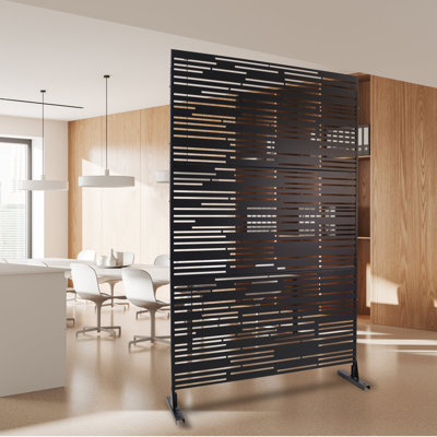 Freestanding Steel Privacy Screen Decorative Screen For Indoor & Outdoor Spaces
