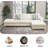 2-Piece Faux Leather L-Shape Lint Sectional Sofa-2012381225-2012381228