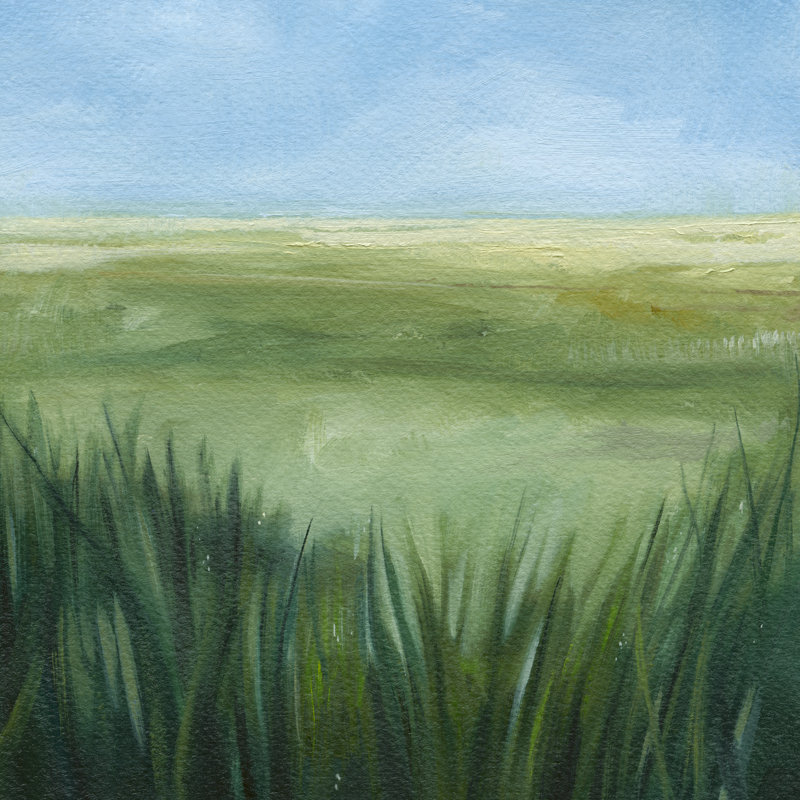 «Tall Grass Plains II» sur toile par Grace Popp, H 12 po x l 12 po