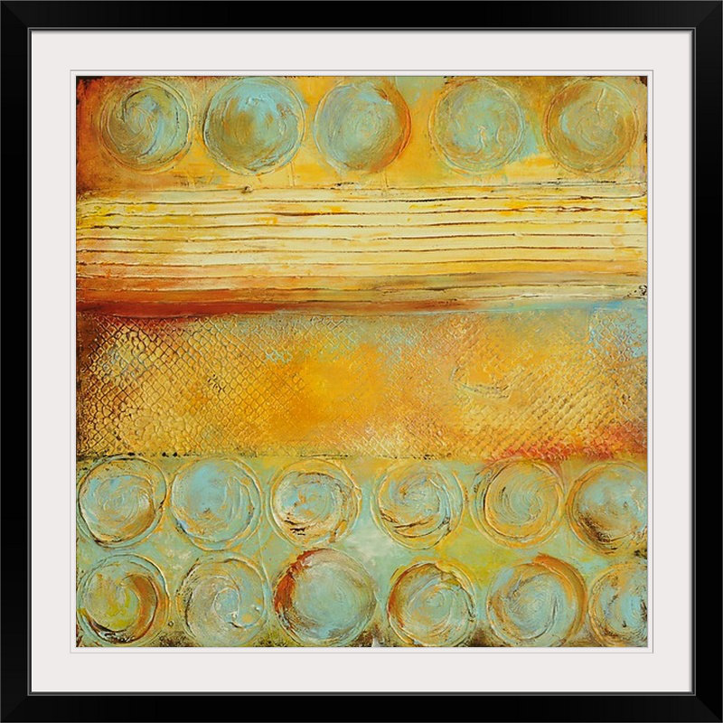 «Round About» par Frisco, impression, Cadre noir, H 20" x l 20" x P 1"